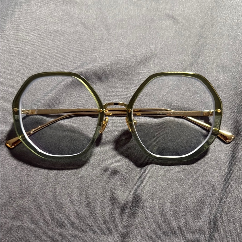 Hexagonal Green Glasses